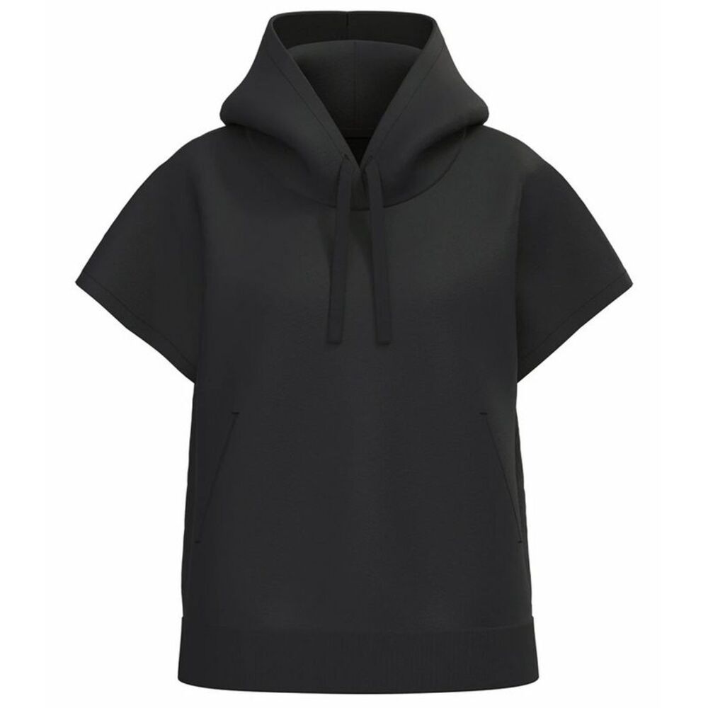 Native Spirit Womens/Ladies French Terry Short-Sleeved Hoodie / Black